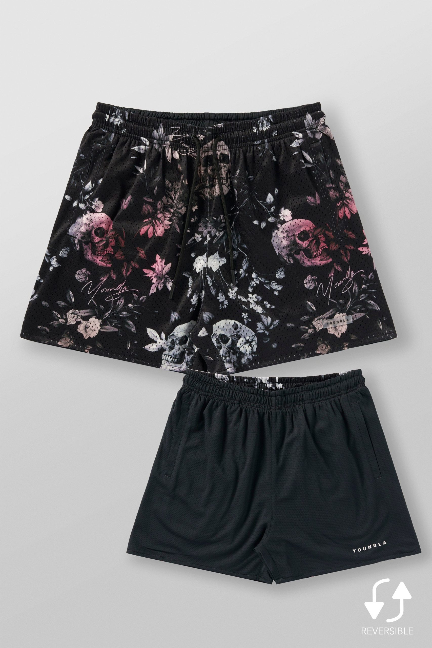 1111 - Skulls & Roses Reversible Shorts - Image 10