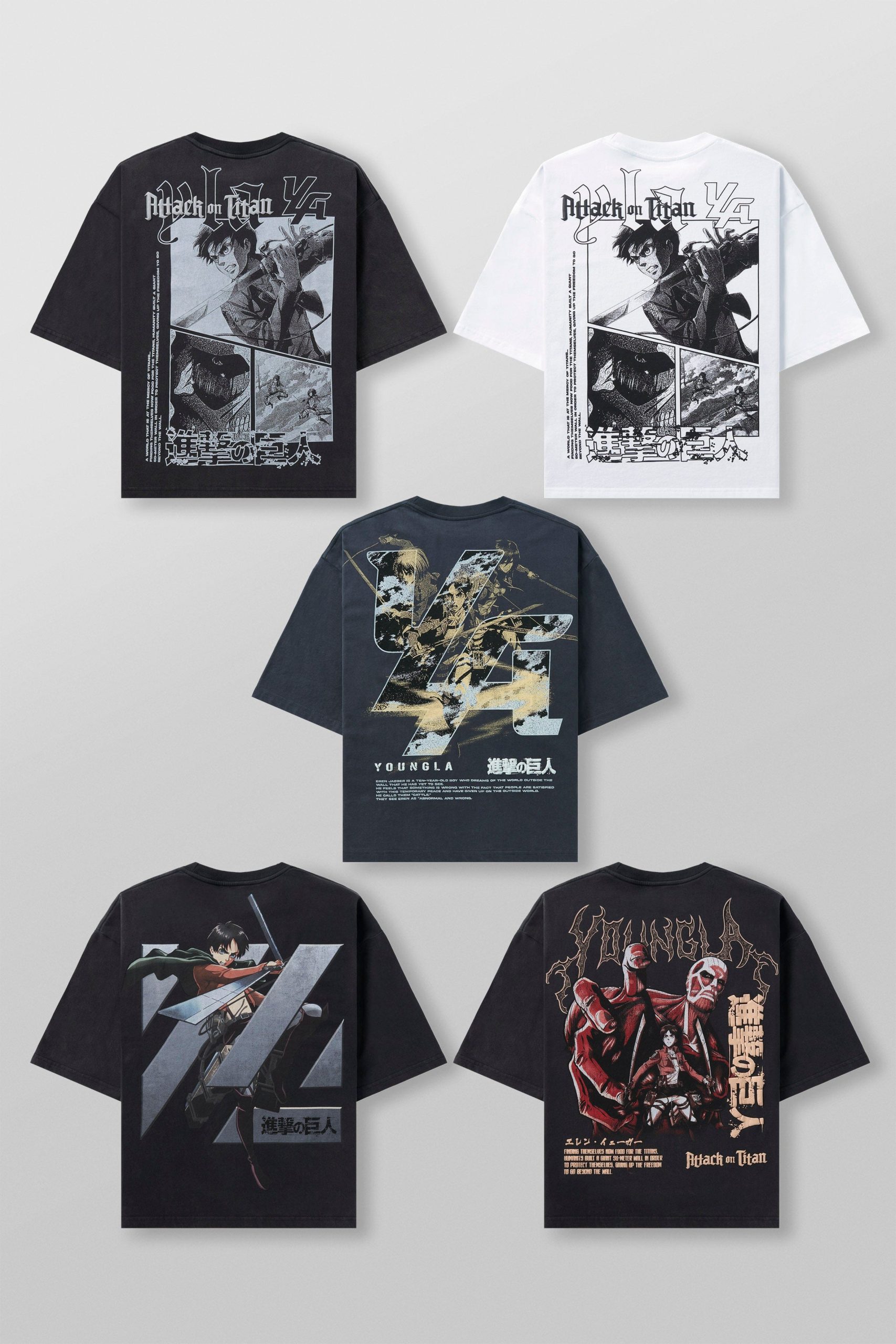 4186 - AOT? x YLA Cropped Tees