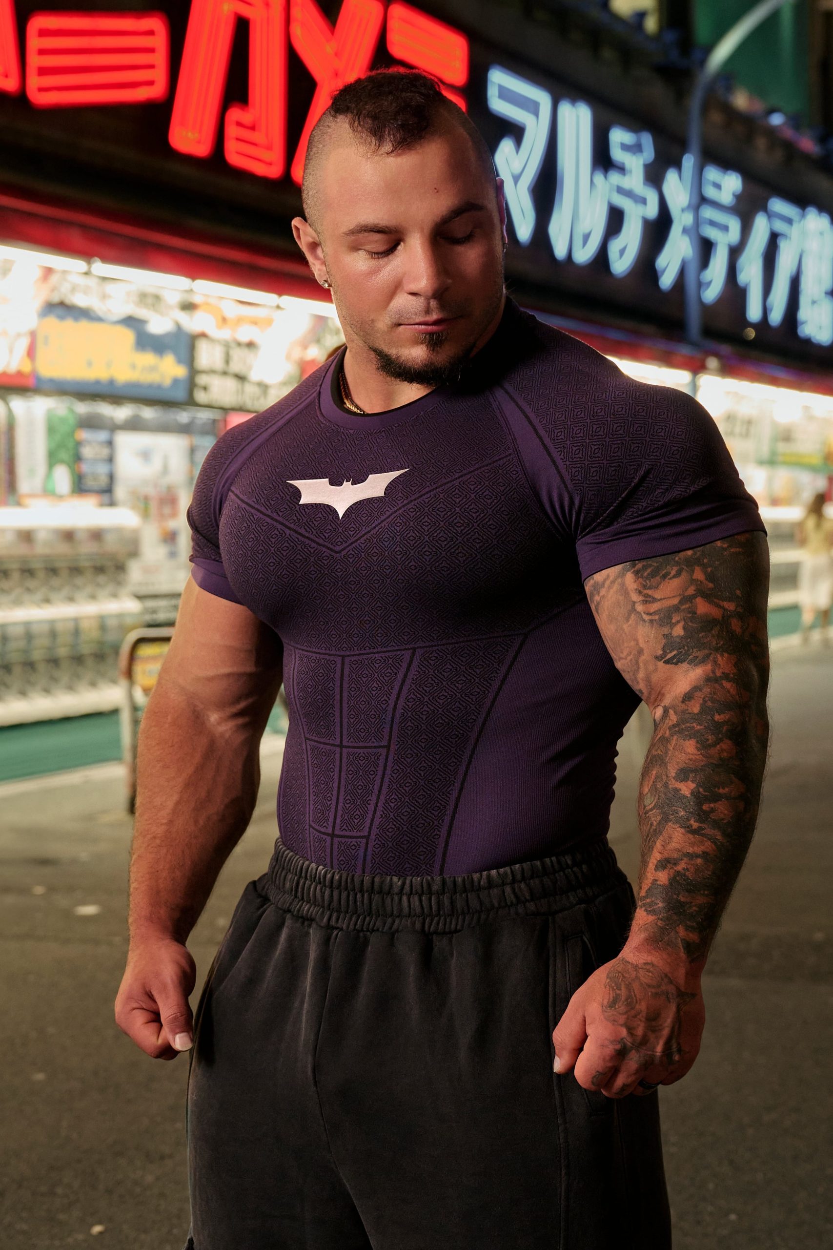 4259 - Batman Compression Tees - Purple Limited Edition - APP ONLY - Image 2